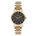 Lee Cooper, Lc07358.160, Women's Watch Analog, Black Dial, Gold Stainless Band - SW1hZ2U6MTgyMjEwMg==