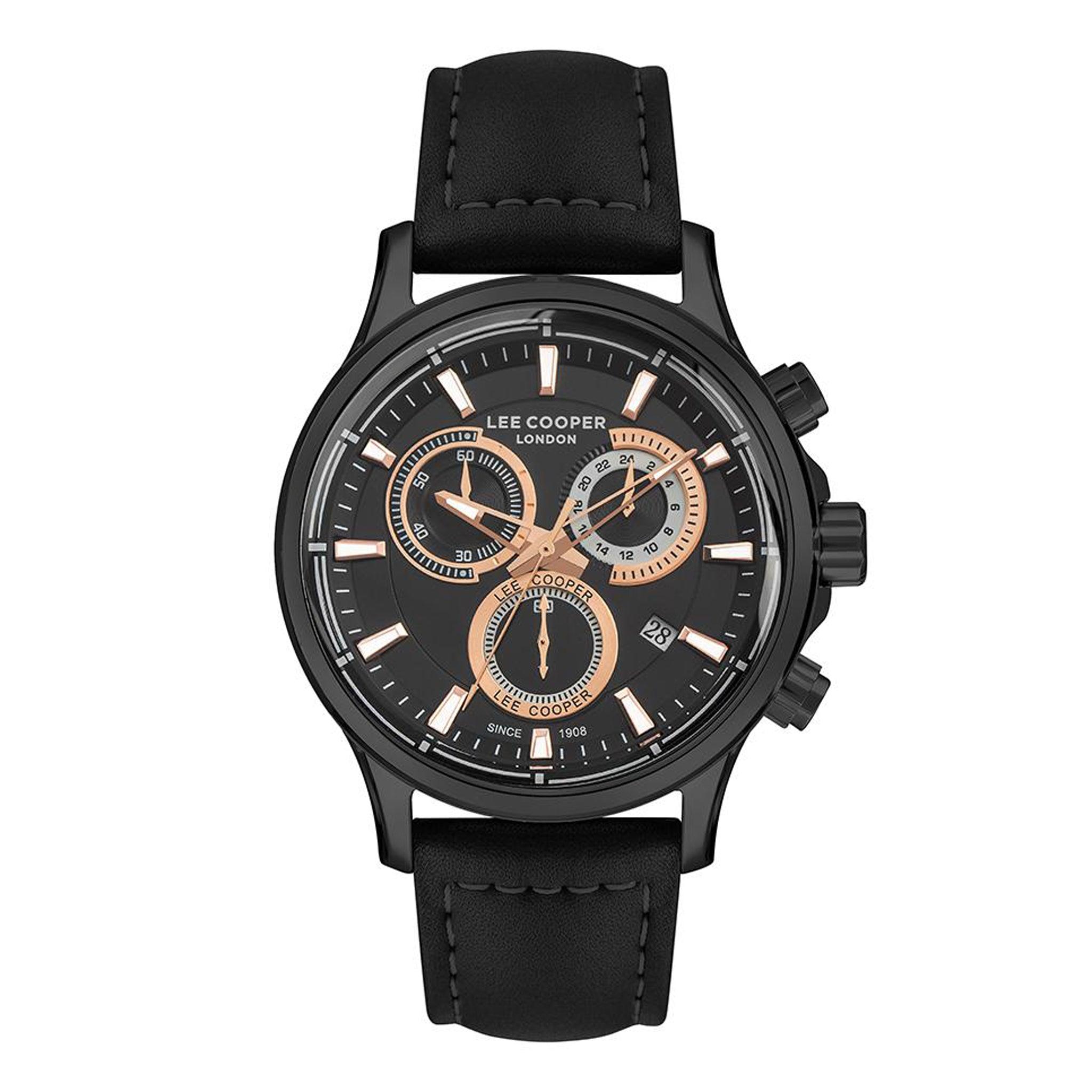 Lee Cooper Men's Multi Function Black Dial Watch - Lc07354.442