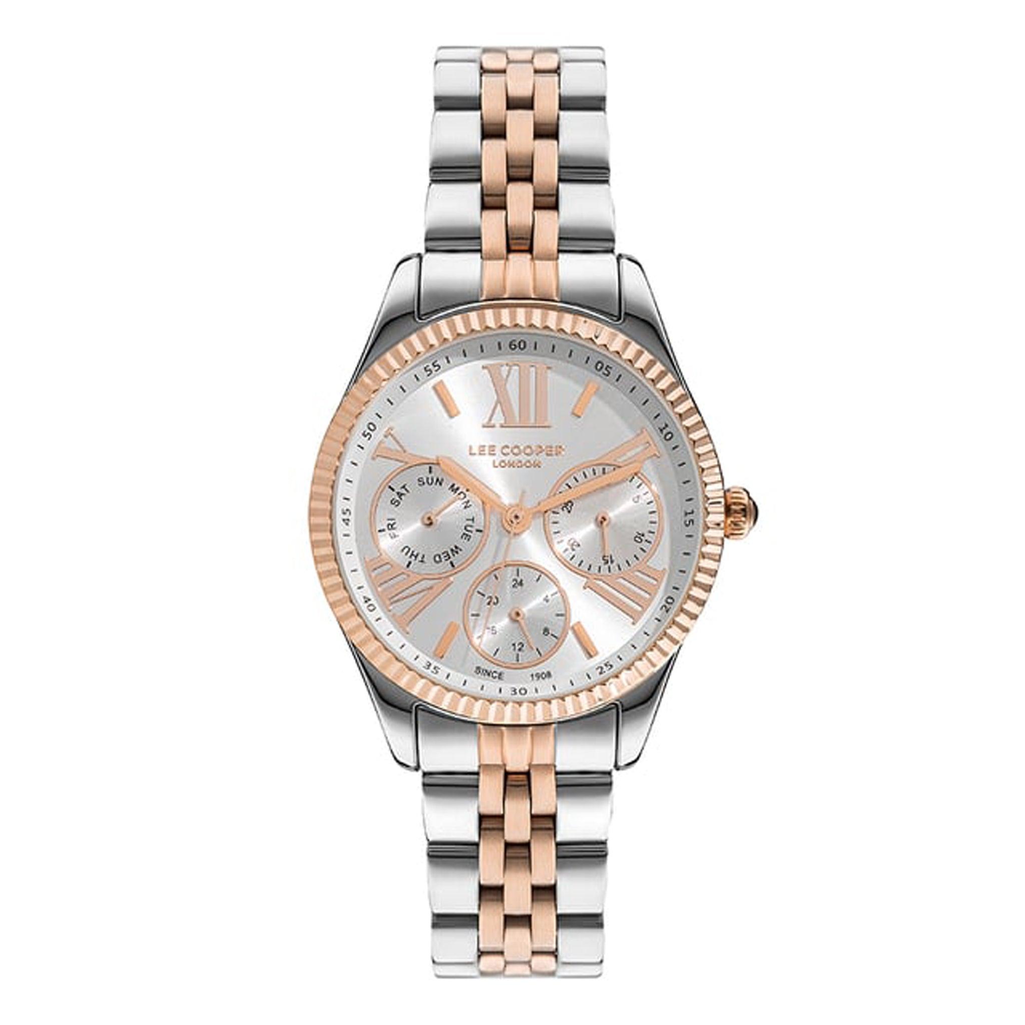 Lee Cooper Women's Multi Function Silver/Rose Gold Dial Watch €“ Lc07333.530