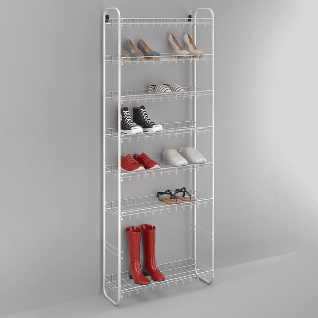 Metaltex 8 Tier Shoe Rack Silver Steel