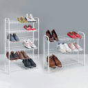 Metaltex 8 Tier Shoe Rack Silver Steel