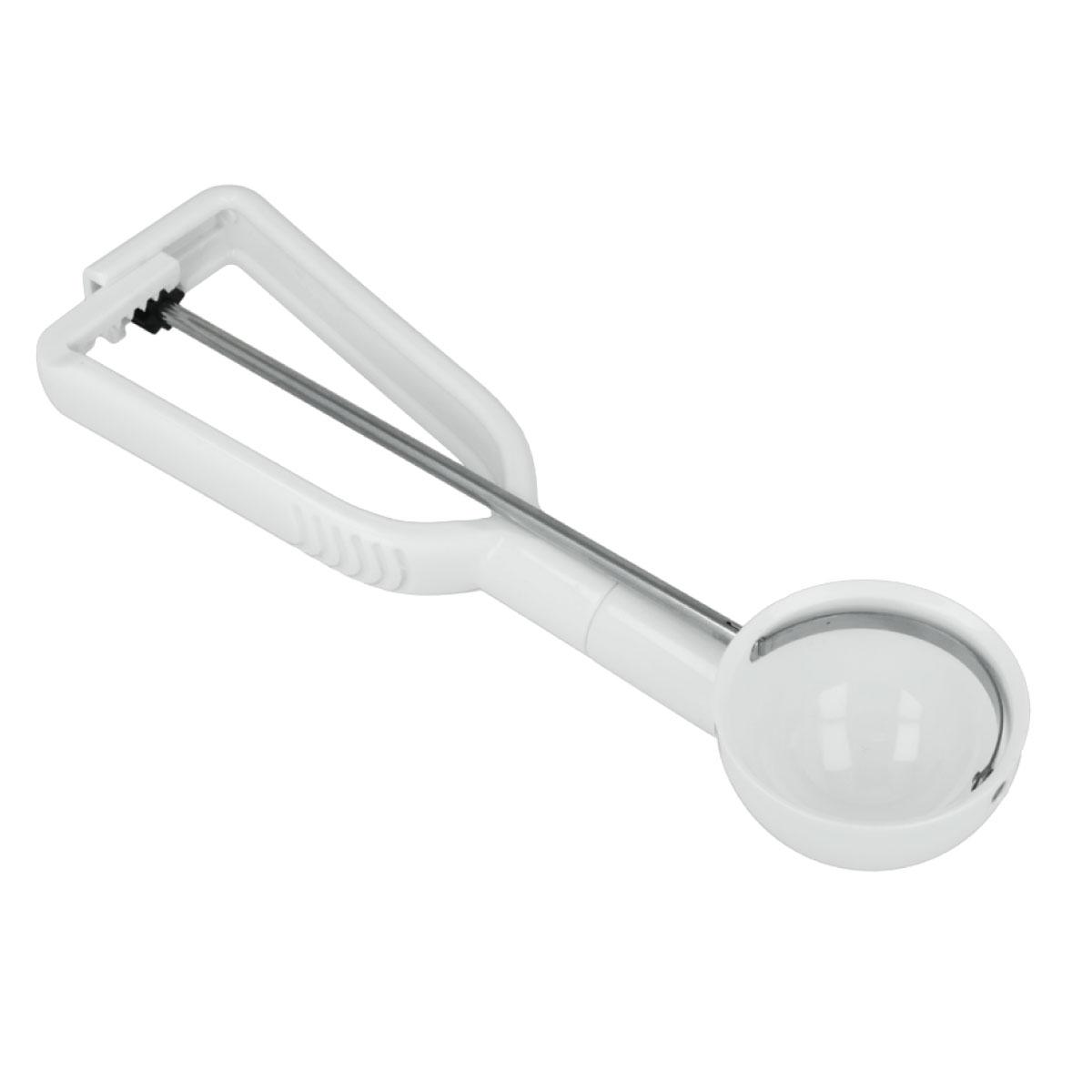 مغرفة الايس كريم بلاستيك 6 بوصة ميتالتكس Metaltex Plastic Abs Ice Cream Scoop Blister 6" Silver White Plastic