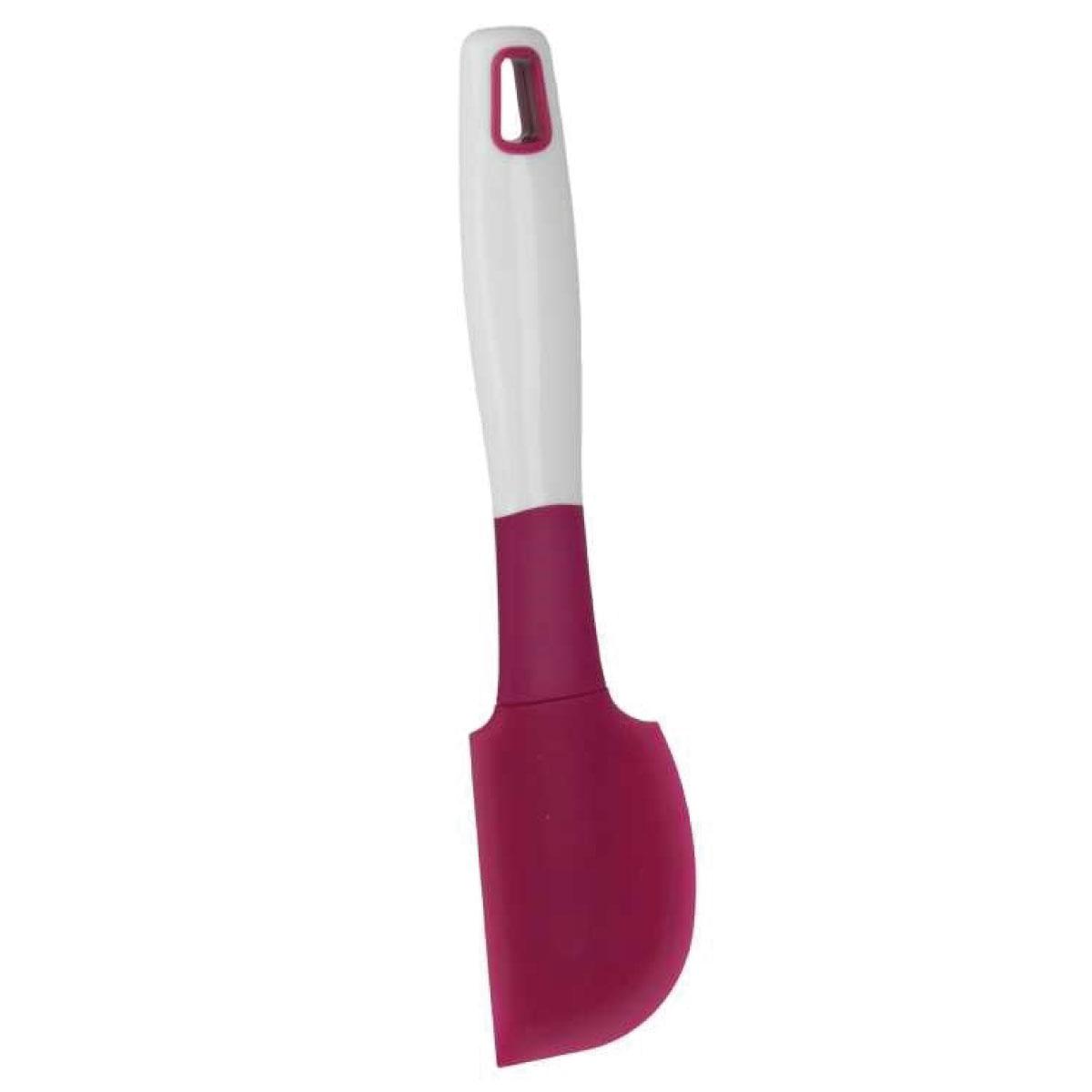 ملعقة سيليكون مسطحة سباتولا بحجم كبير 26 سم 10 بوصة لون أحمر وأبيض من ميتالتكس Metaltex Plastic Large Silicon Spatula