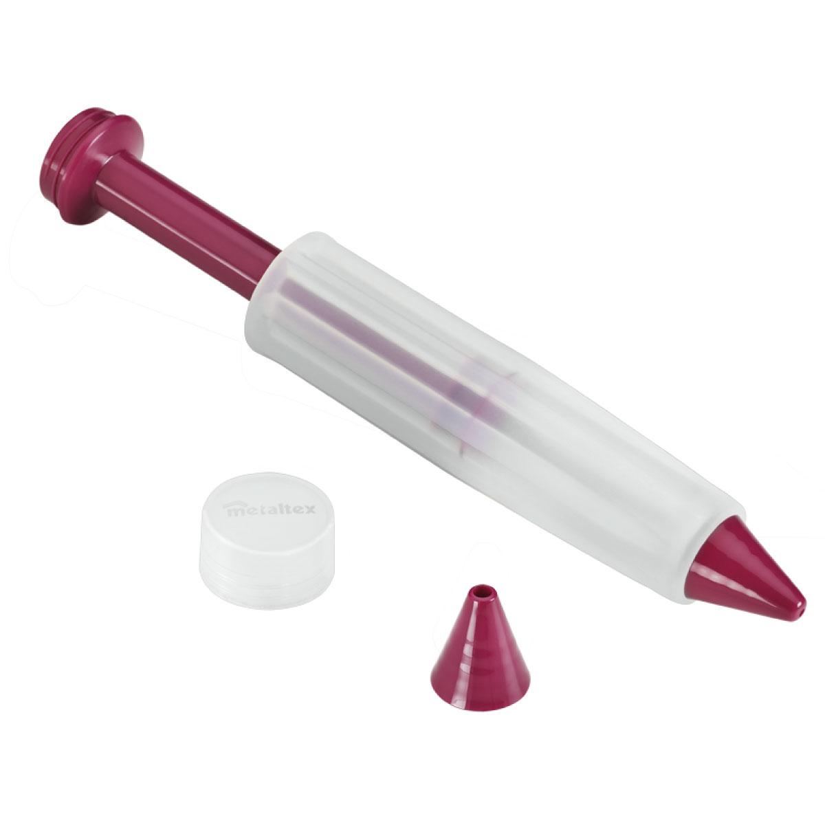 Metaltex Plastic Silicon Decorating Pen 6" Red White Plastic