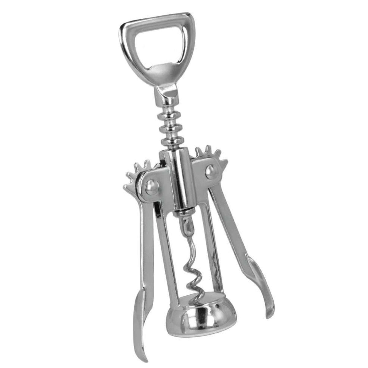 فتاحة زجاجات الفلين قياس 6 انش بمقبض معدن ميتاليكس Metaltex Steel Chrome-Plated Corkscrew