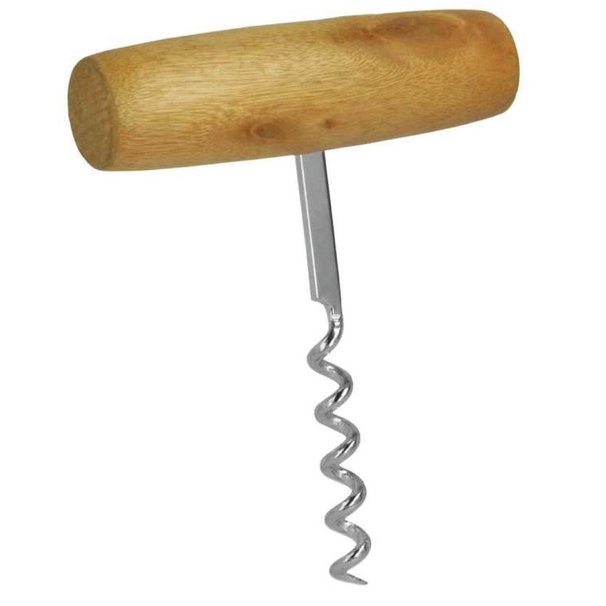 فتاحة زجاجات الفلين قياس 6 انش بمقبض خشبي ميتاليكس Metaltex Steel Corkscrew with Wooden Handle