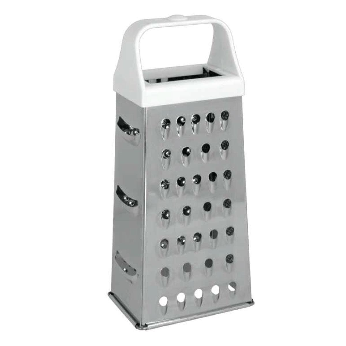 Metaltex Steel Four-Sided Grater 6" Silver White Steel