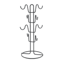 حامل اكواب معدن أسود ميتالتكس Metaltex Steel Mugs Holder Black Steel