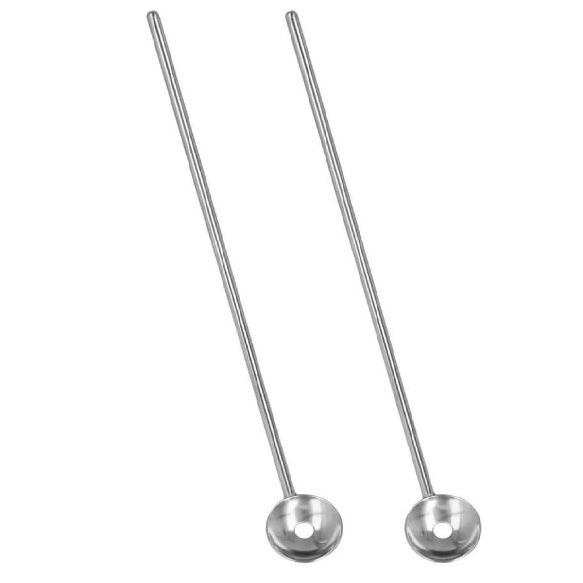 Metaltex Steel Set 2 Stirrers Spoons Cocktail 6" Silver Steel