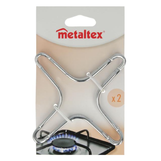 Metaltex Steel Set of 2 Add-Ons For Gas Burner 10" Silver Steel - SW1hZ2U6MTg0ODQ2OA==