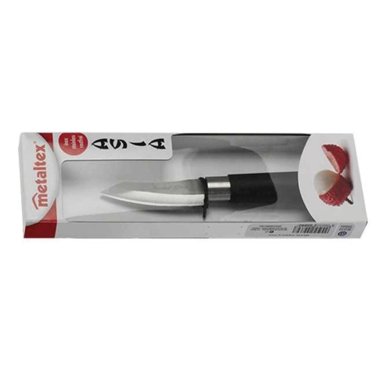 Metaltex Steel Vegetable Knife Asia 8 cm Black Silver Steel