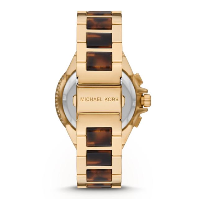 ساعة مايكل كورس كاميل كرونوغراف ذهبية اللون من الستانلس ستيل وأسيتات السلحفاة للنساء Michael Kors Camille Chronograph Gold-Tone Stainless Steel And Tortoise Acetate Watch - Mk7269 - SW1hZ2U6MTgxNTAyOA==