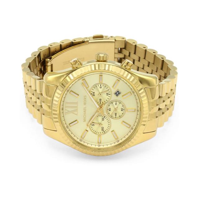 ساعة مايكل كورس ليكسينغتون للرجال بمينا وحزام ستانلس ستيلMichael Kors Lexington Men's Dial Stainless Steel Band Watch - Mk8281 - SW1hZ2U6MTgyNjIwOA==