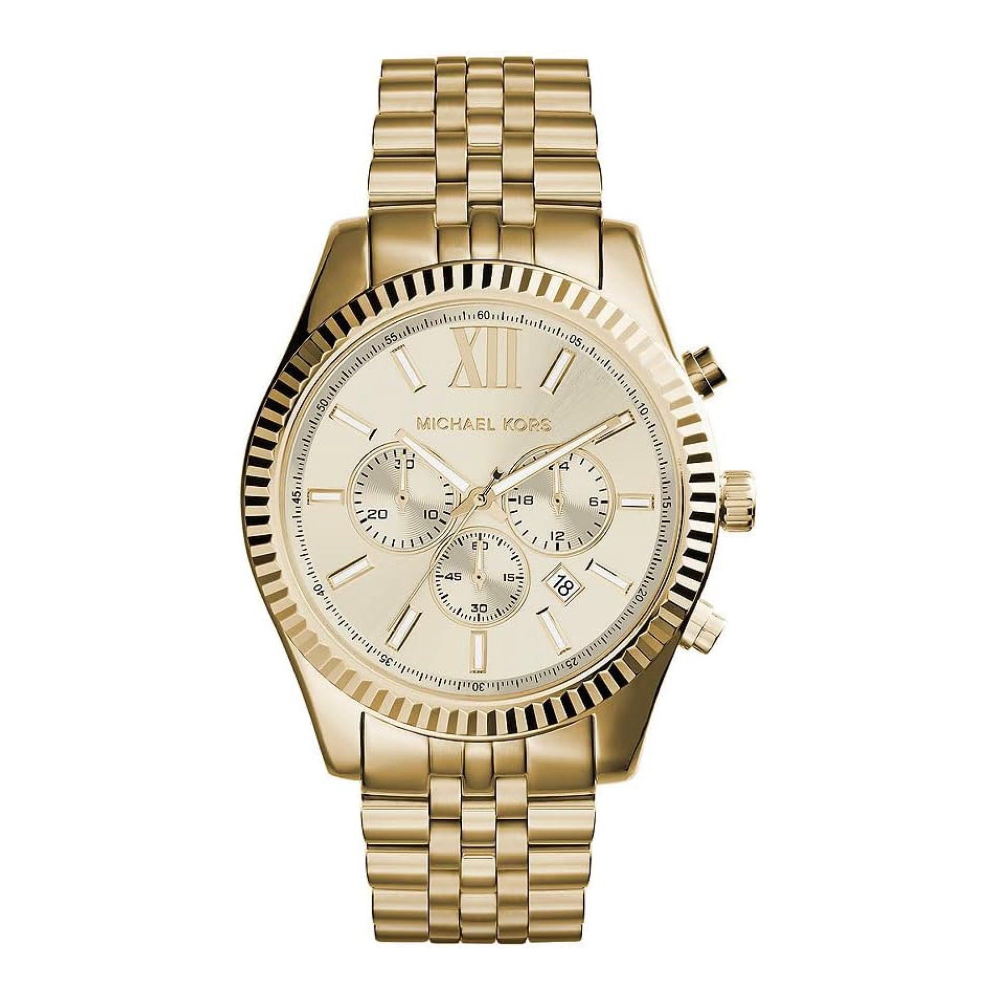 ساعة مايكل كورس ليكسينغتون للرجال بمينا وحزام ستانلس ستيلMichael Kors Lexington Men's Dial Stainless Steel Band Watch - Mk8281