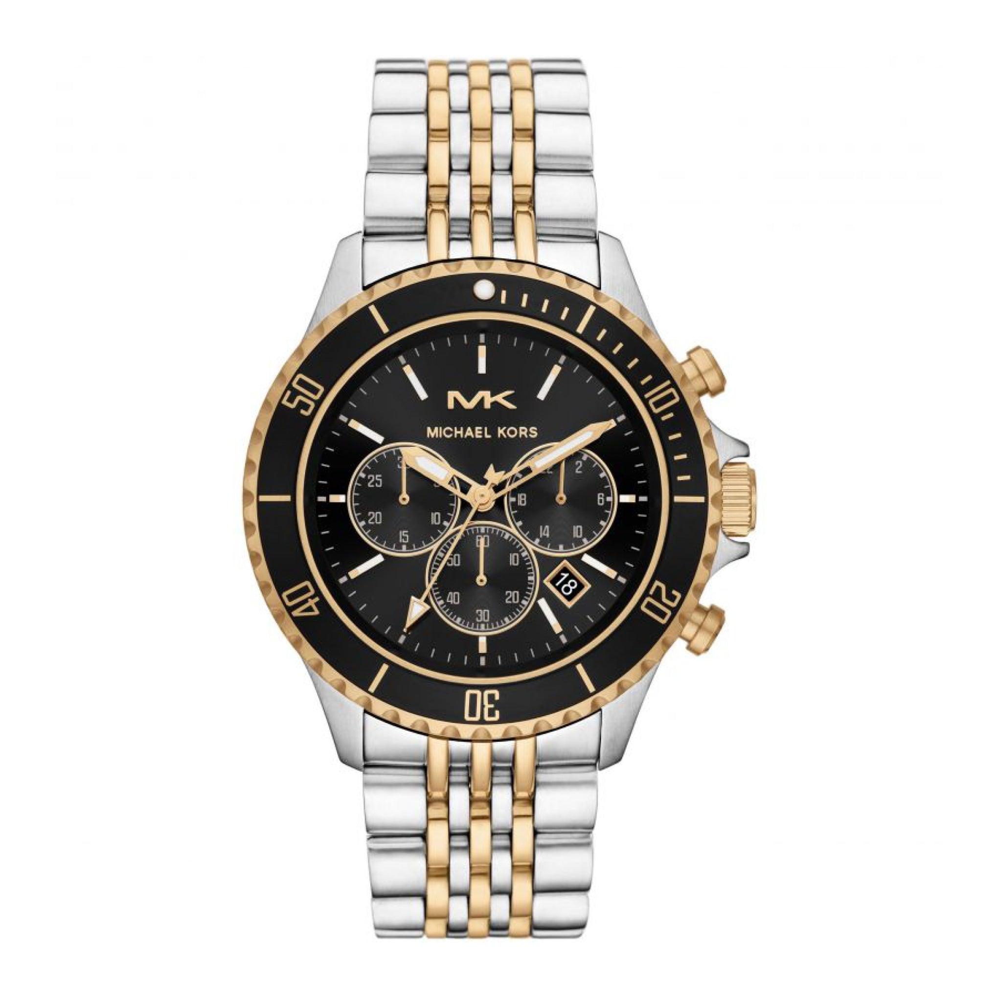 ساعة مايكل كورس بايفيل كرونوغراف بلونين من الستانلس ستيل للرجال Michael Kors Men's Bayville Chronograph Two-Tone Stainless Steel Watch Mk8872