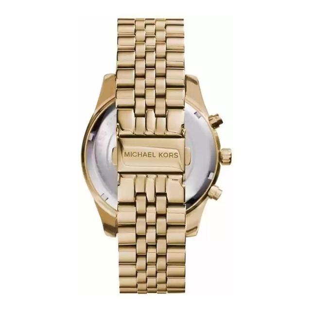 ساعة مايكل كورس ليكسينغتون كرونوغراف للرجال ذهبية اللون من الستانلس ستيل Michael Kors Men's Lexington Chronograph Gold Stainless Steel Watch Mk8446 - SW1hZ2U6MTgyMTMwMw==