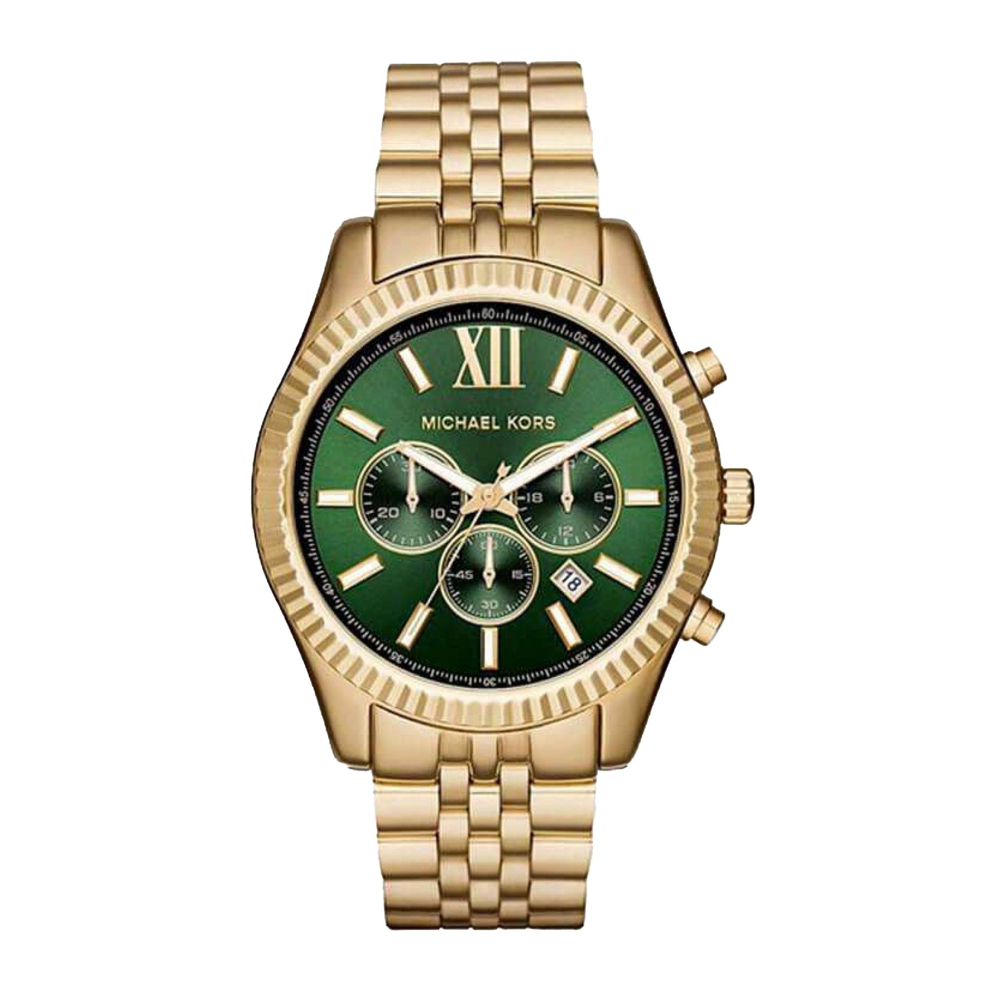 ساعة مايكل كورس ليكسينغتون كرونوغراف للرجال ذهبية اللون من الستانلس ستيل Michael Kors Men's Lexington Chronograph Gold Stainless Steel Watch Mk8446