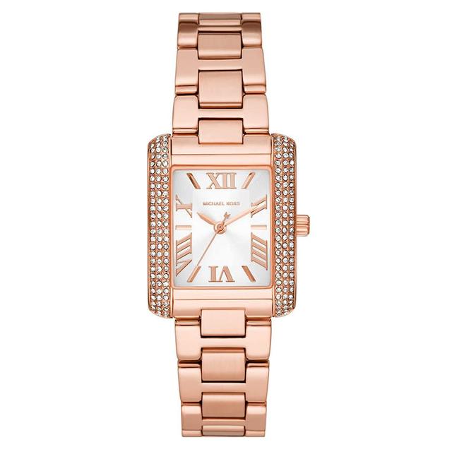 ساعة مايكل كورس صغيرة بثلاث عقارب وحزام من الستانلس ستيل للسيدات Michael Kors Mk4641 Emery Three Hand Stainless Steel Bracelet Mini Watch For Ladies - SW1hZ2U6MTgxNjQxNg==