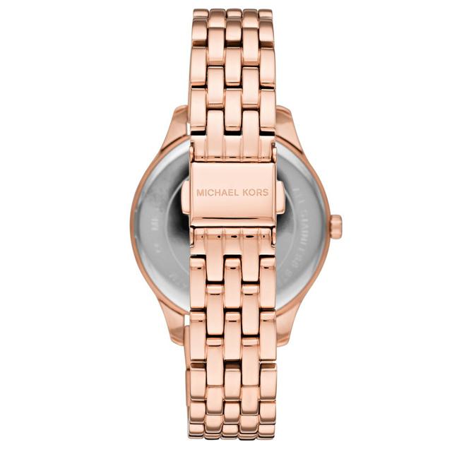 Michael Kors Mk6641 Quartz Rose Gold Stainless Steel White Dial Ladies Lexington Watch Specifications - SW1hZ2U6MTgxNTA2MA==