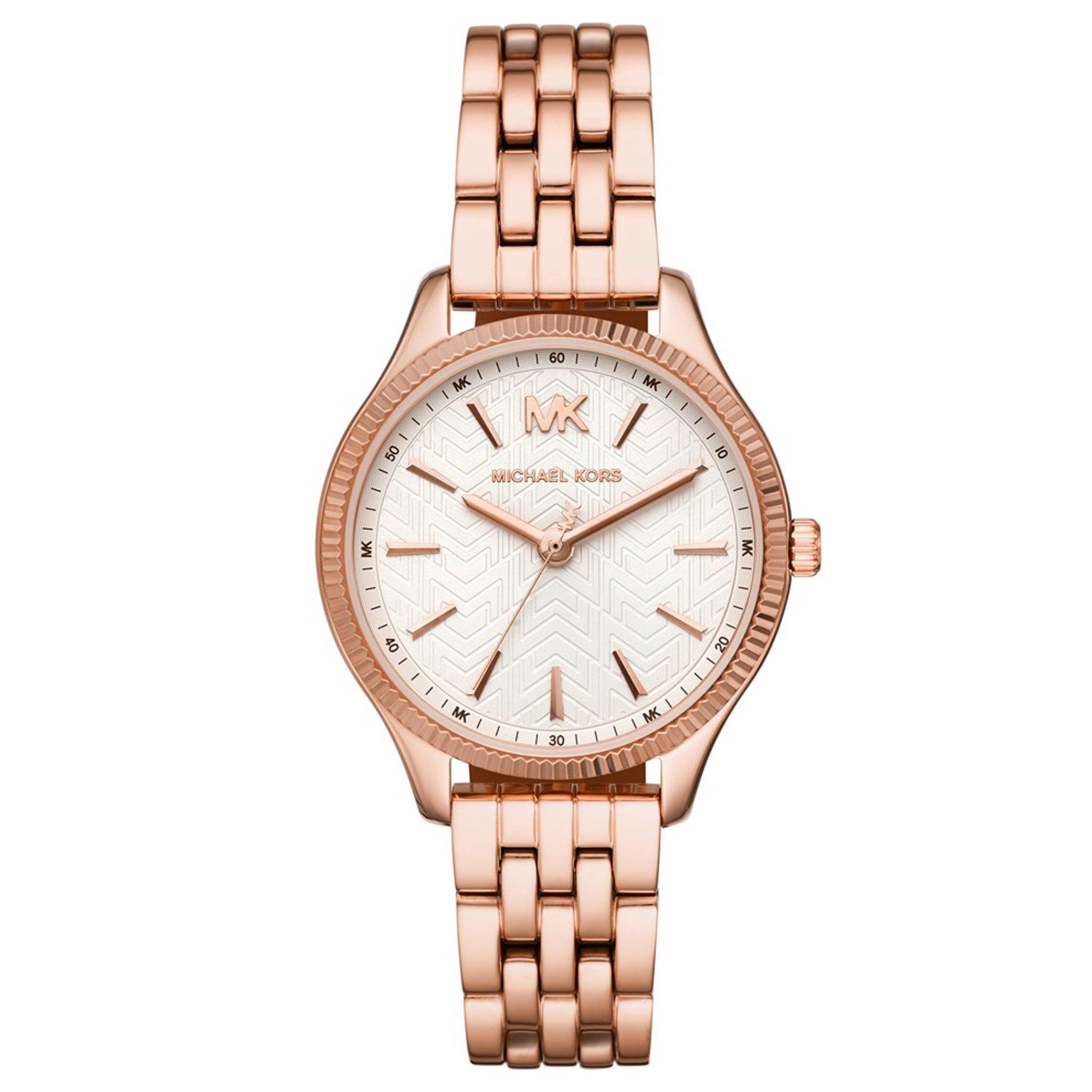 Michael Kors Mk6641 Quartz Rose Gold Stainless Steel White Dial Ladies Lexington Watch Specifications