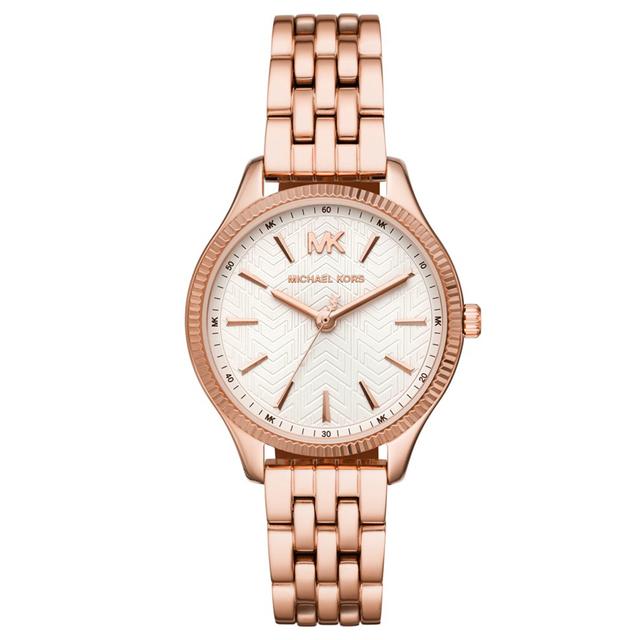 Michael Kors Mk6641 Quartz Rose Gold Stainless Steel White Dial Ladies Lexington Watch Specifications - SW1hZ2U6MTgxNTA1OA==