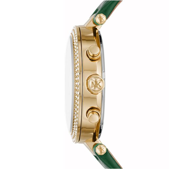 Michael Kors Mk6985 Parker Chronograph Green Ladies Leather Watch - SW1hZ2U6MTgyNzg5Ng==