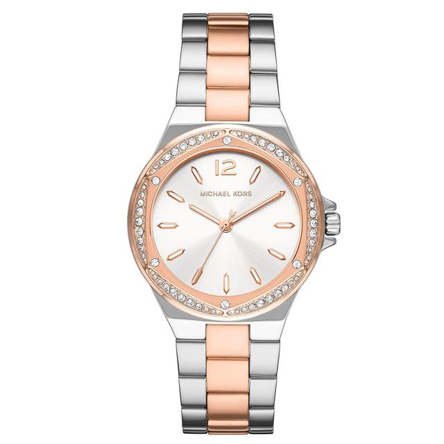 Michael Kors Mk6989 Women's Lennox Quartz Watch With Stainless Steel Strap, Two-Tone - SW1hZ2U6MTgxNjg4Nw==