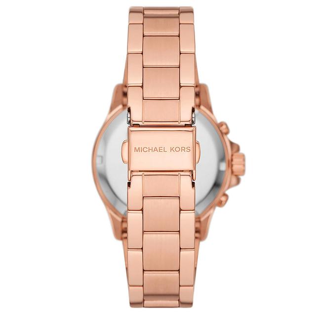 ساعة مايكل كورس ايفرست كرونوغراف للنساء من الستانلس ستيل باللون الذهبي الوردي Michael Kors Mk7213 Everest Chronograph Rose Gold-Tone Stainless Steel Wrist Women's Watches - SW1hZ2U6MTgxNTAzNw==