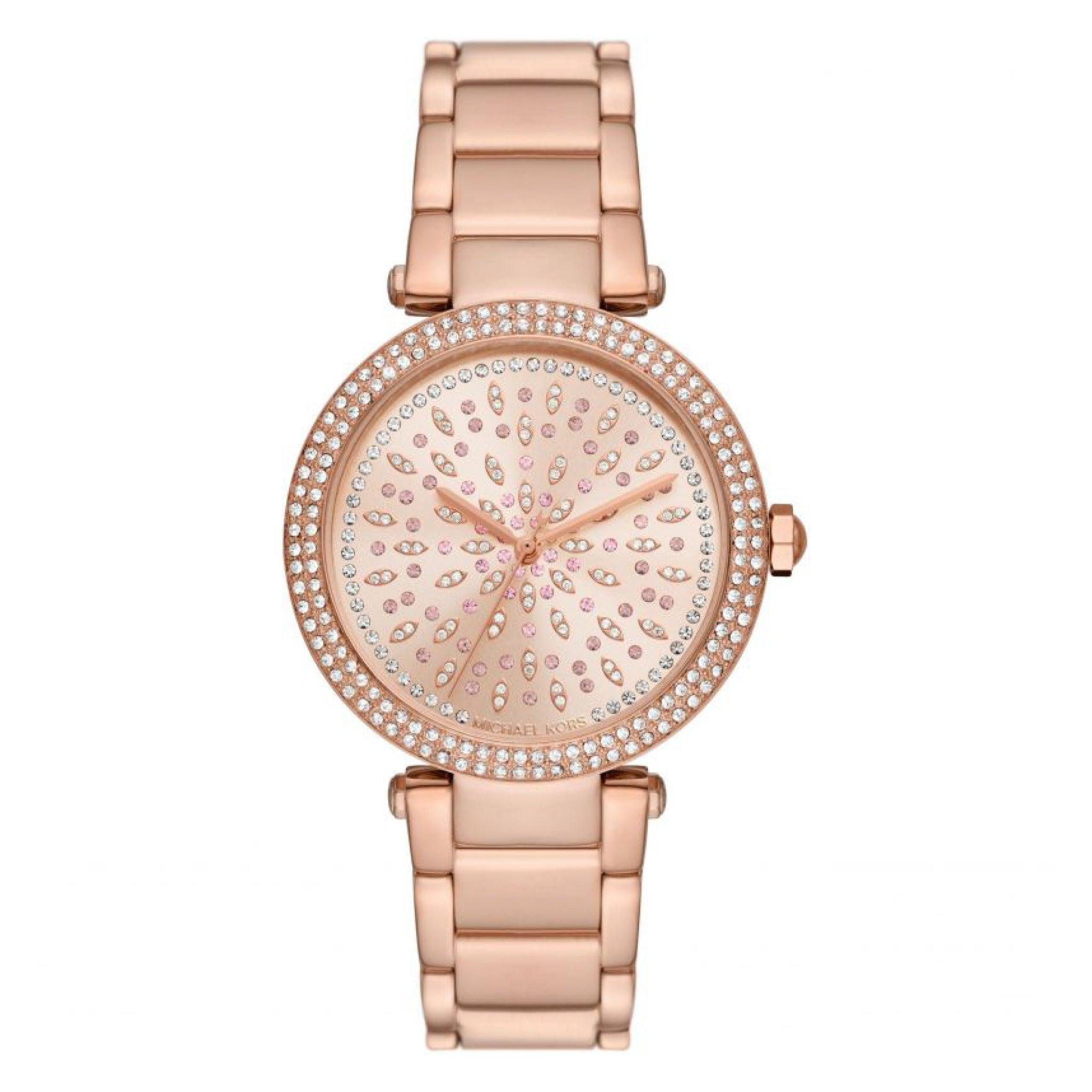 Michael Kors Parker Three-Hand Rose Gold-Tone Stainless Steel Watch - Mk7286