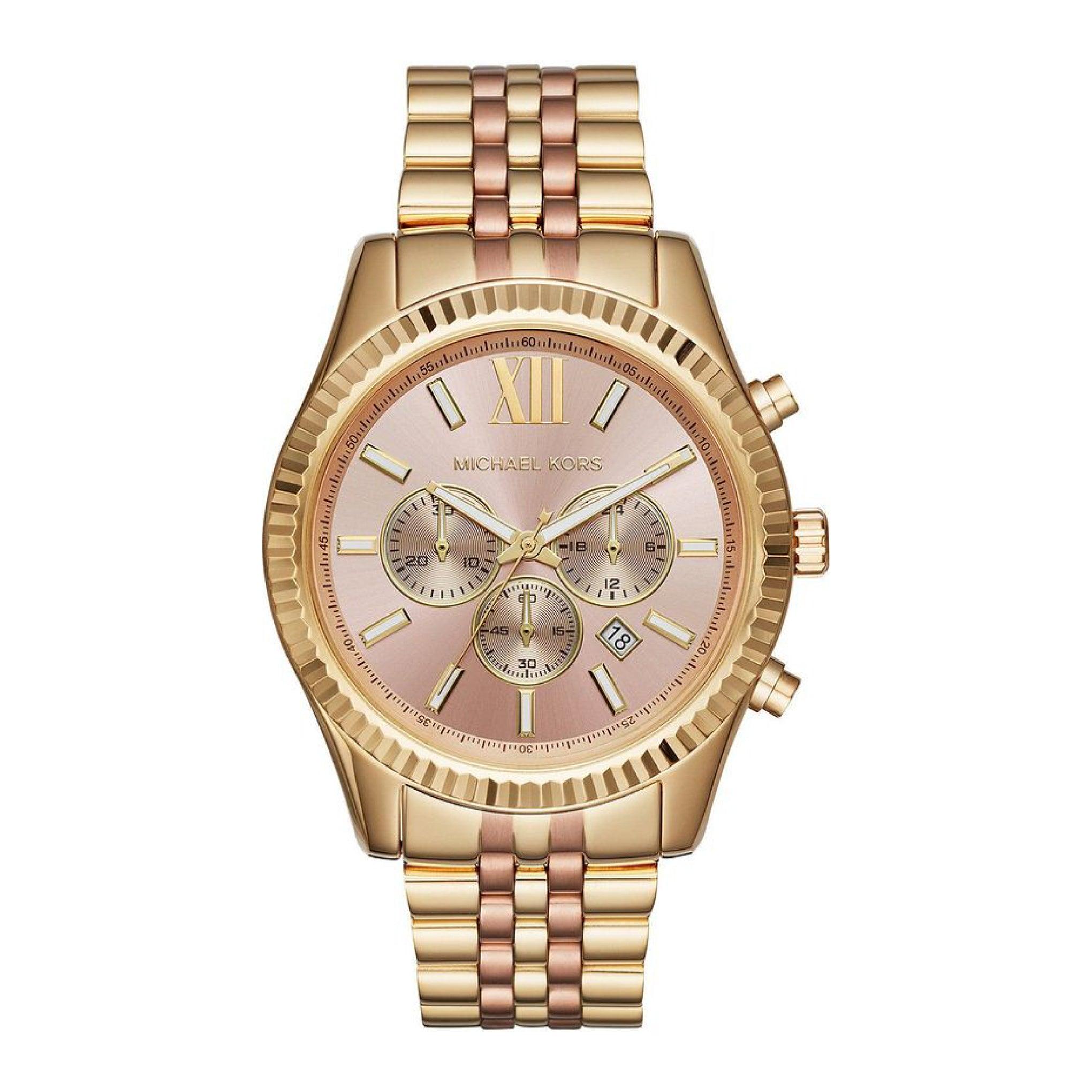 ساعة مايكل كورس ليكسينغتون كرونوغراف ستانلس ستيل للنساء Michael Kors Women's Lexington Chronograph Stainless Steel Watch Mk6473