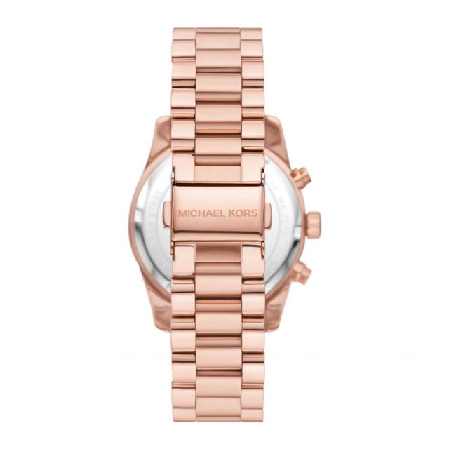 Michael Kors Women's Lexington Lux Chronograph Rose Gold-Tone Stainless Steel Watch Mk7275 - SW1hZ2U6MTgxNTc2NA==