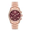 Michael Kors Women's Lexington Lux Chronograph Rose Gold-Tone Stainless Steel Watch Mk7275 - SW1hZ2U6MTgxNTc2Mg==