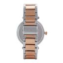 ساعة مايكل كورس متعددة الوظائف بلونين للنساء Michael Kors Women's Parker Multifunction Two-Tone Steel Watch Mk6301 - SW1hZ2U6MTgyNjIxNw==
