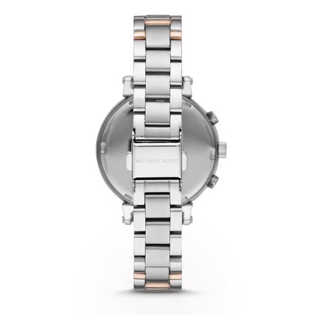 ساعة مايكل كورس كوارتز للنساء ستانلس ستيل بمينا أبيض Michael Kors Women's Quartz Stainless Steel White Dial 39mm Watch Mk6558 - SW1hZ2U6MTgyMjY3OQ==