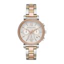 ساعة مايكل كورس للنساء بحزام من الستانلس ستيل ومينا ابيض Michael Kors Women's Stainless Steel Analog White Dial Watch Mk6688 - SW1hZ2U6MTgyNjk1MA==