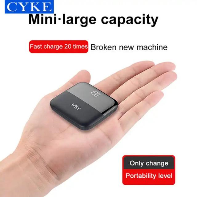 Mini Power Bank Sandokey 10000mah External Battery Power Bank,Portable Charger Power Bank With Smart Digital Display And Hanging Wire, Slim Power Bank For Iphone,Samsung,Huwei And Etc - Blak - SW1hZ2U6MTg0MTc3MA==