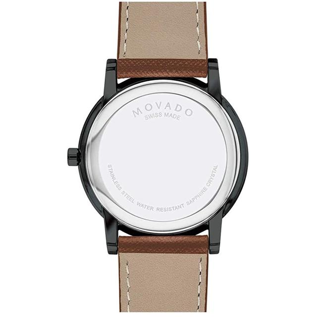 ساعة رجاليه سوار جلد موفادو Movado 0607198 Quartz Analog Display And Leather Strap Museum Classic Black Dial Men's Watch - SW1hZ2U6MTgxNTY0OQ==