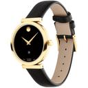 Movado 0607676 Museum Classic Automatic Yellow Gold Pvd 32mm Case With A Chic Black Dial Saffiano Leather Strap Watch - SW1hZ2U6MTgxNTQ2OQ==