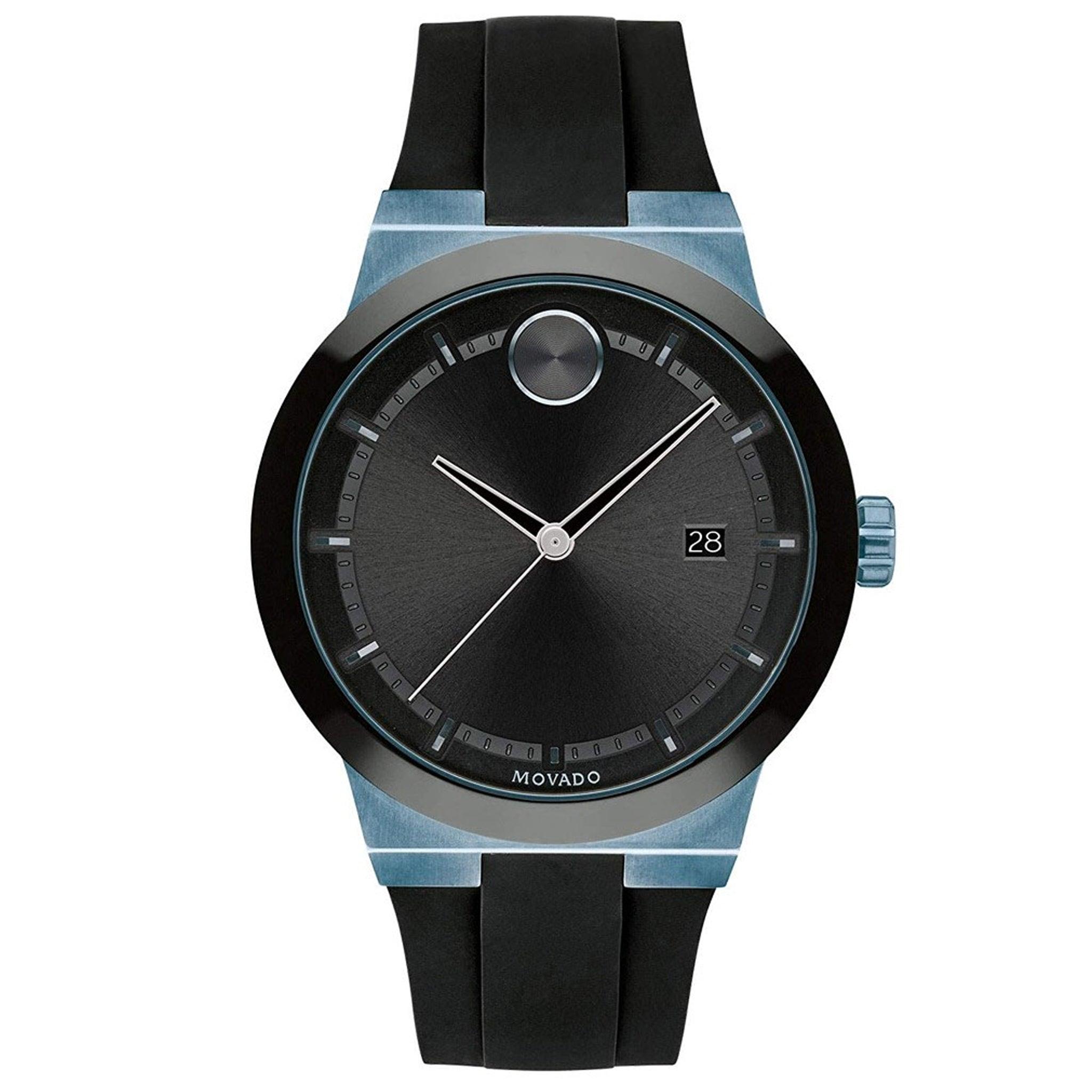 Movado 3600626 Men's Bold Fusion Stainless Steel Swiss Quartz Watch With Silicone Strap,