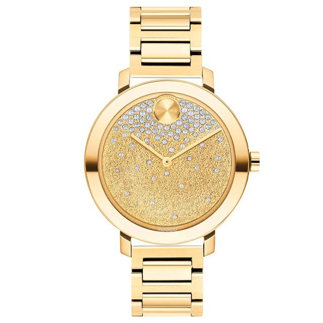 Movado 3600705 Bold Evolution Women's Swiss Quartz Stainless Steel And Bracelet Casual Watch, Yellow Gold - SW1hZ2U6MTgxNTM5OA==