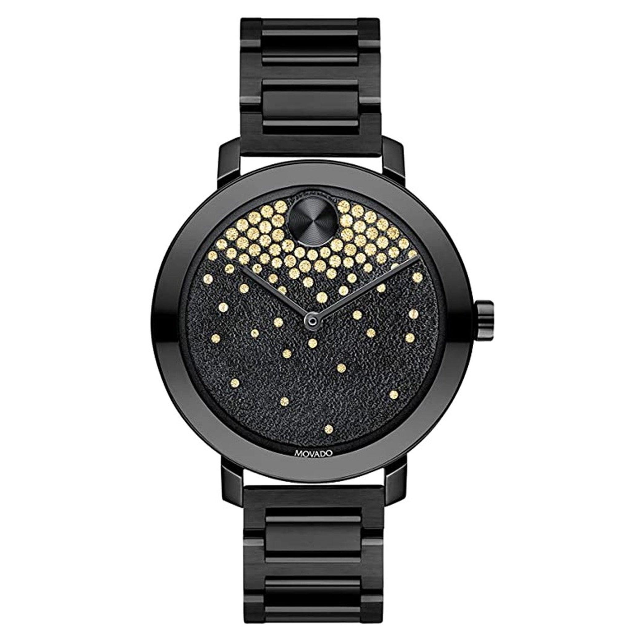 Movado 3600707 Bold Evolution Women's Swiss Quartz Stainless Steel And Bracelet Casual Watch, Blackblack