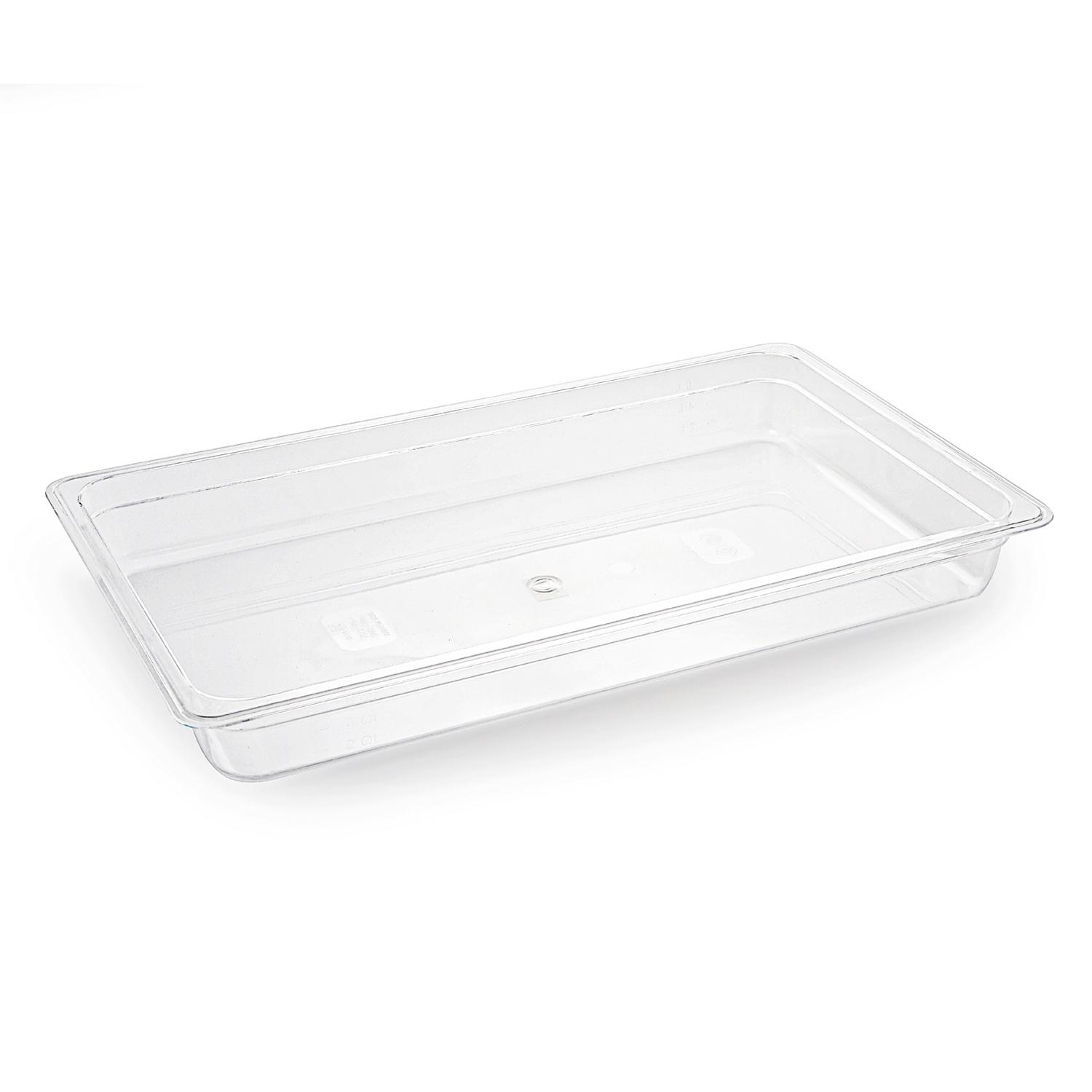 PC Plastic Transparent Full Size Food Pan 6.5 cm