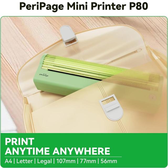 طابعة محمولة حرارية بالبلوتوث بيري بيج مع تطبيق ذكي PeriPage P80 Portable Thermal Printer - SW1hZ2U6MTg4Njk5OA==