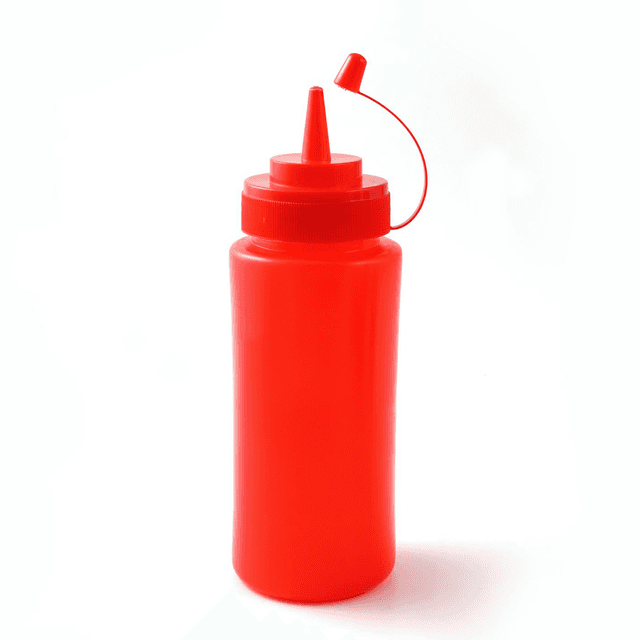 سكويزر 450 مل مع غطاء بلاستيك أحمر Plastic 450 ml Sqeezer Red with Lid Red - SW1hZ2U6MTg0OTk0Mw==