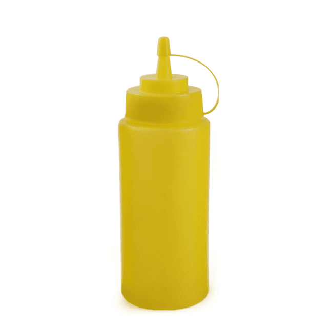 Plastic 450 ml Sqeezer Yellow with Lid Yellow - SW1hZ2U6MTg0OTk0OQ==