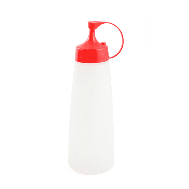 Plastic 530 ml Squeezer White with Lid 24" White - SW1hZ2U6MTg0OTk4NA==