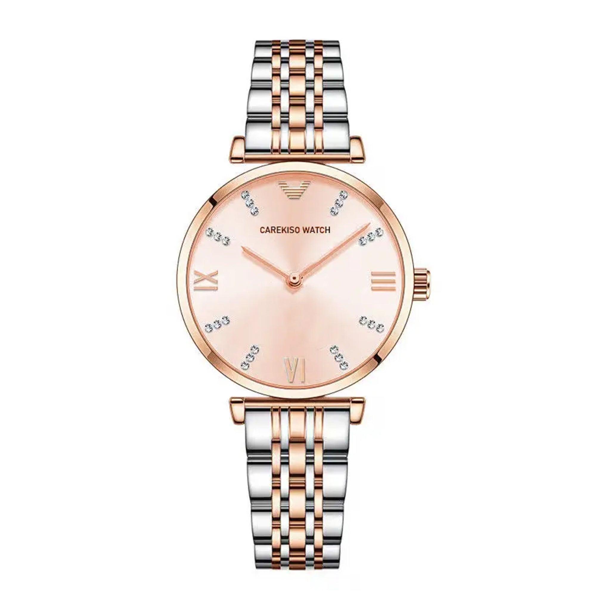 ساعة نسائية ستانلس ستيل بويدغار Poedagar Women's Stainless Steel Quartz Waterproof Elegant Wristwatch - 316rggds