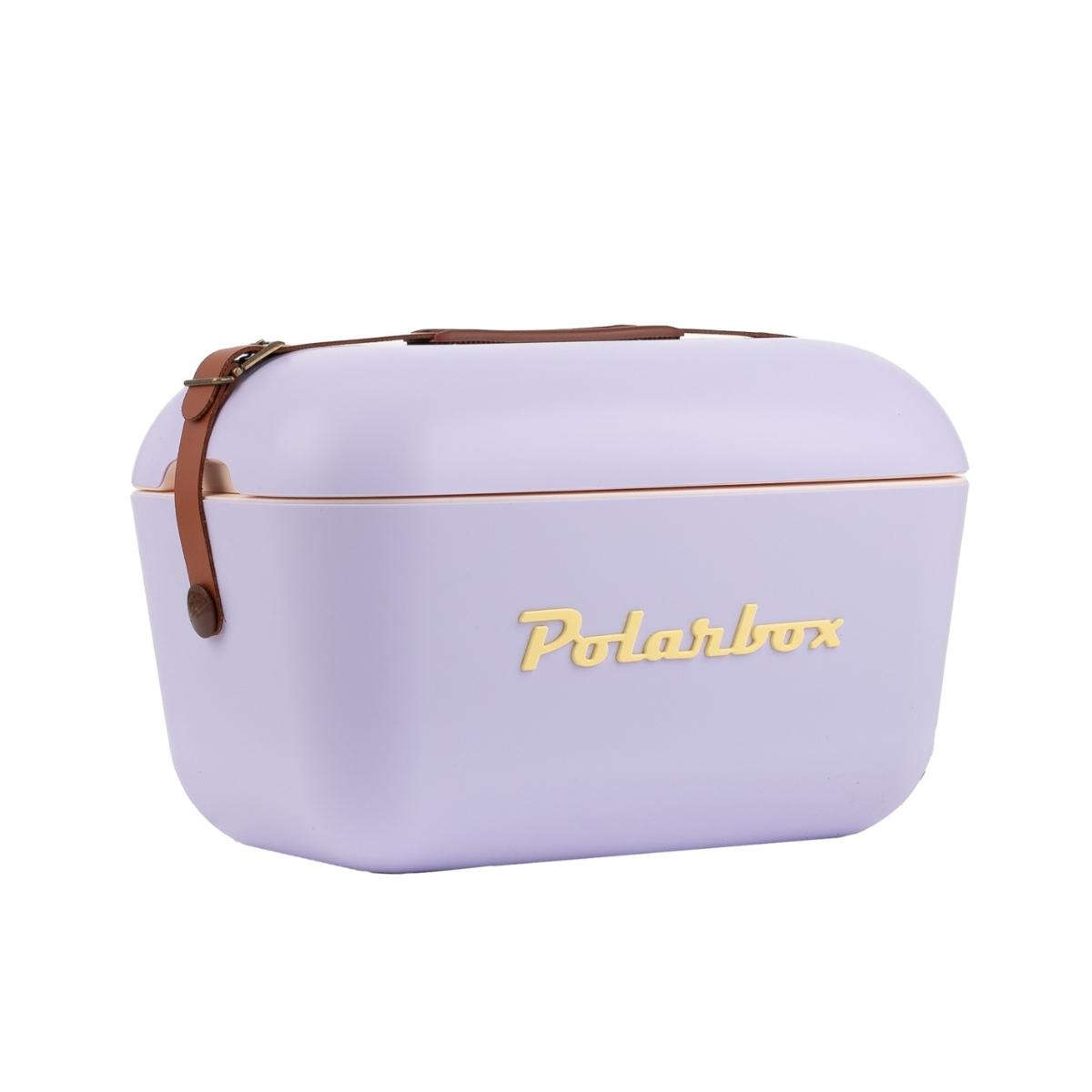 حافظة طعام مع حزام جلدي 12 لتر بنفسجي فاتح بولار بوكس Polarbox 12 Liters Classic Cooler Box Lilac