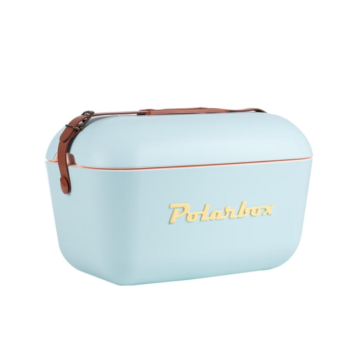 حافظة طعام مع حزام جلدي 12 لتر أزرق بولار بوكس Polarbox 12 Liters Classic Cooler Box Sky Blue