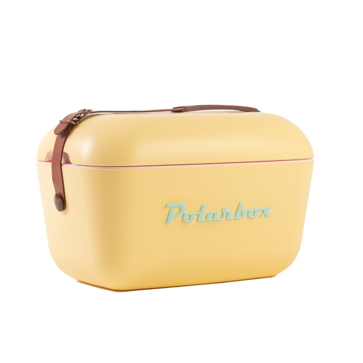 حافظة طعام مع حزام جلدي 12 لتر أصفر بولار بوكس Polarbox Classic Cooler Box Yellow